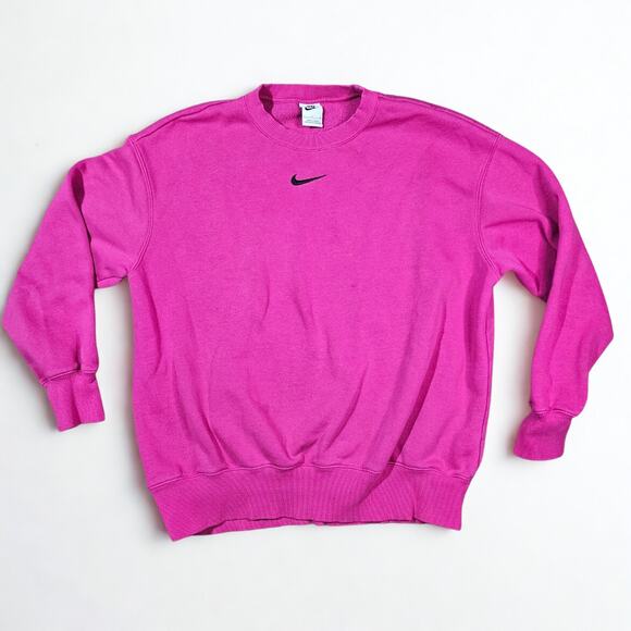 Nike Pink Center Swoosh Sweatshirt - Picture 1 of 5